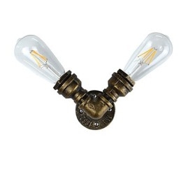 Applique murale en fer forgé, lampe sabre laser noire muette sur le mur