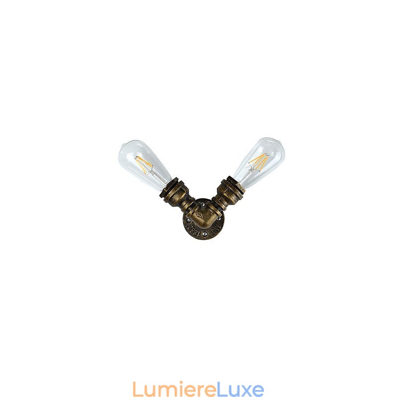 Applique murale en fer forgé, lampe sabre laser noire muette sur le mur