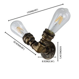 Applique murale en fer forgé, lampe sabre laser noire muette sur le mur