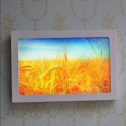 Peinture contemporaine moderne intégrée pour appliques murales à lumière ambiante