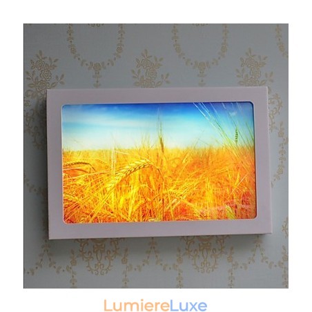 Peinture contemporaine moderne intégrée pour appliques murales à lumière ambiante Peinture contemporaine moderne intégrée pour appliques murales à lumière ambiante