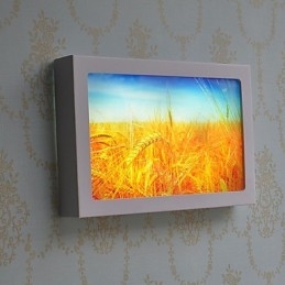 Peinture contemporaine moderne intégrée pour appliques murales à lumière ambiante