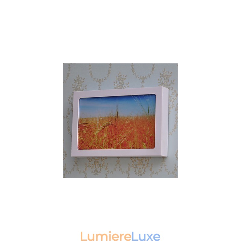 Peinture contemporaine moderne intégrée pour appliques murales à lumière ambiante
