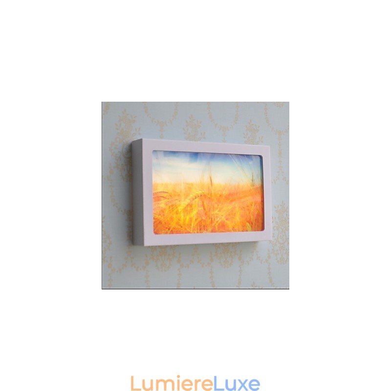 Peinture contemporaine moderne intégrée pour appliques murales à lumière ambiante