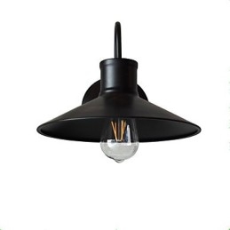 Applique murale en fer forgé, lampe sabre laser noire muette sur le mur
