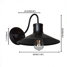 Applique murale en fer forgé, lampe sabre laser noire muette sur le mur