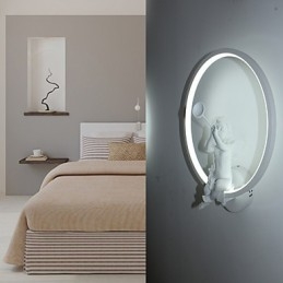 Applique murale nordique moderne et minimaliste pour chambre à coucher, luminaires décoratifs en aluminium, luminaires pour couloirs et anges