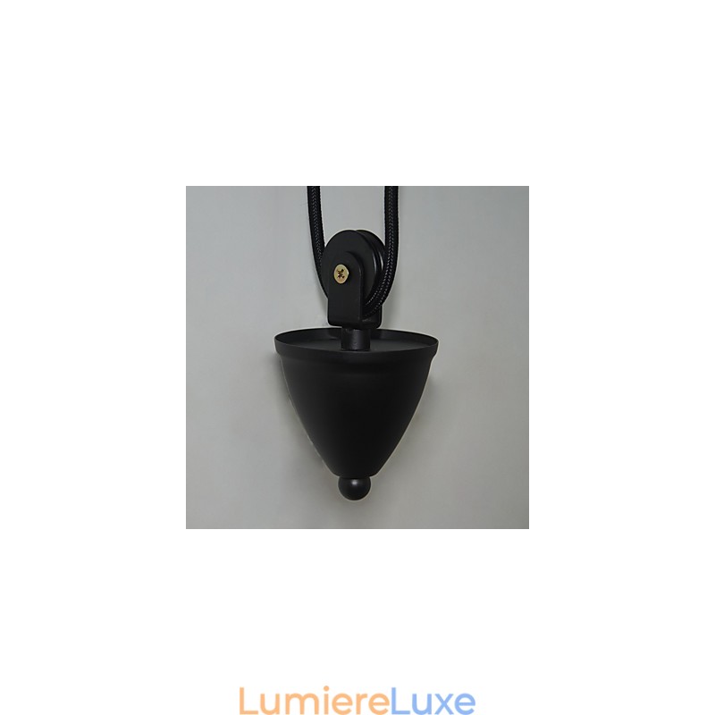 Applique murale de style country américain rétro créative Lampe murale à poulie en bois