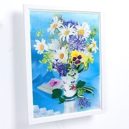Peinture contemporaine moderne intégrée pour appliques murales à lumière ambiante