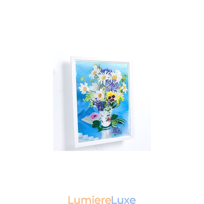 Peinture contemporaine moderne intégrée pour appliques murales à lumière ambiante