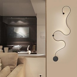 Appliques murales modernes et contemporaines en aluminium pour chambre à coucher, escalier, salon