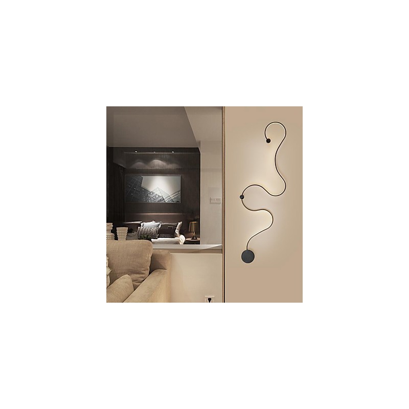 Appliques murales modernes et contemporaines en aluminium pour chambre à coucher, escalier, salon