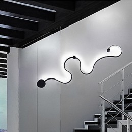 Appliques murales modernes et contemporaines en aluminium pour chambre à coucher, escalier, salon