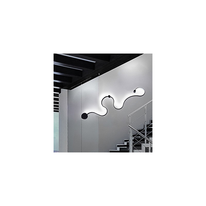 Appliques murales modernes et contemporaines en aluminium pour chambre à coucher, escalier, salon