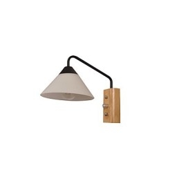 Lampe murale simple, lampe de chevet avec abat-jour en verre et bois massif pour chambre à coucher, commode, salon, chambre de bébé, dortoir universitaire, table basse, bibliothèque