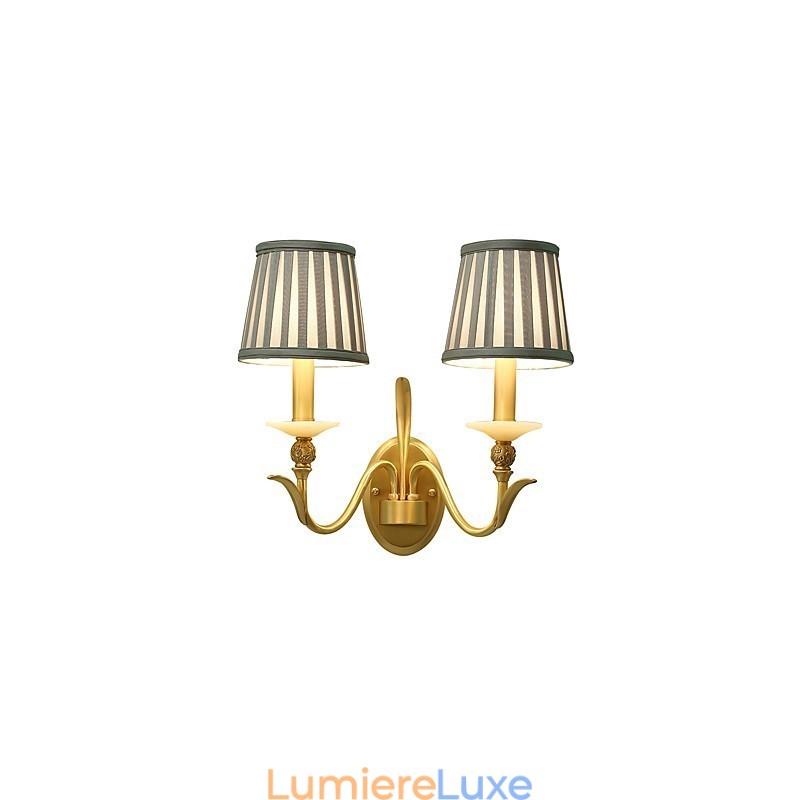 Applique murale simple, traditionnelle et classique en laiton, style mini