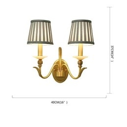 Applique murale simple, traditionnelle et classique en laiton, style mini