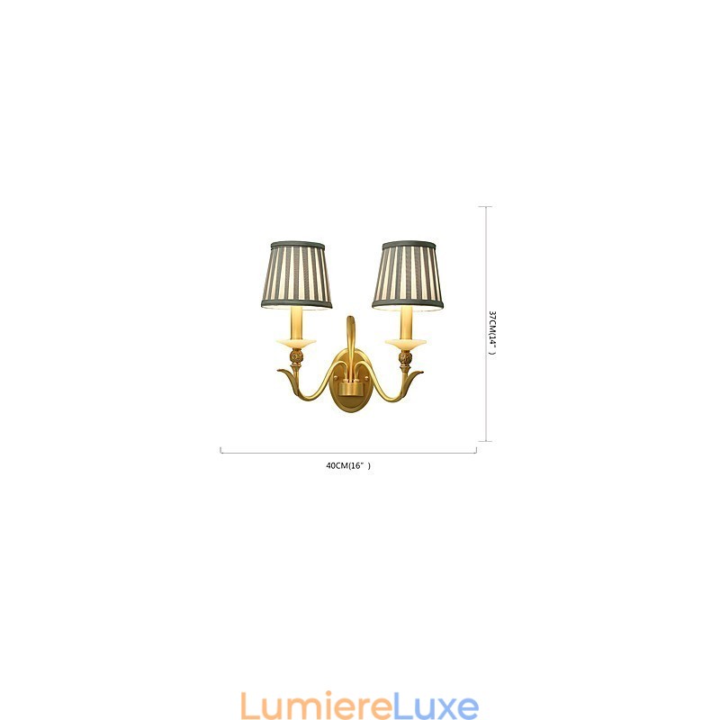 Applique murale simple, traditionnelle et classique en laiton, style mini
