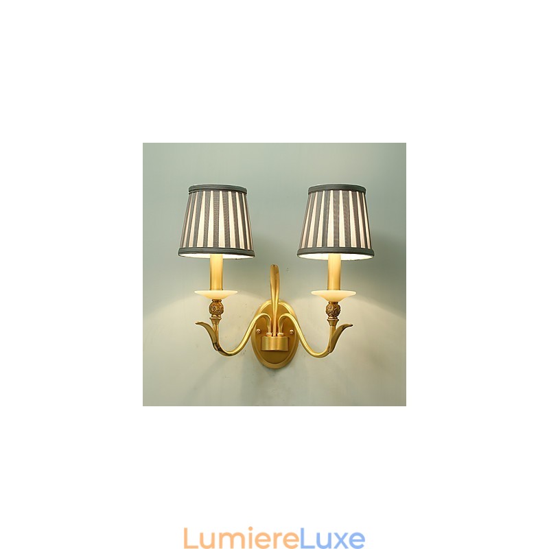 Applique murale simple, traditionnelle et classique en laiton, style mini