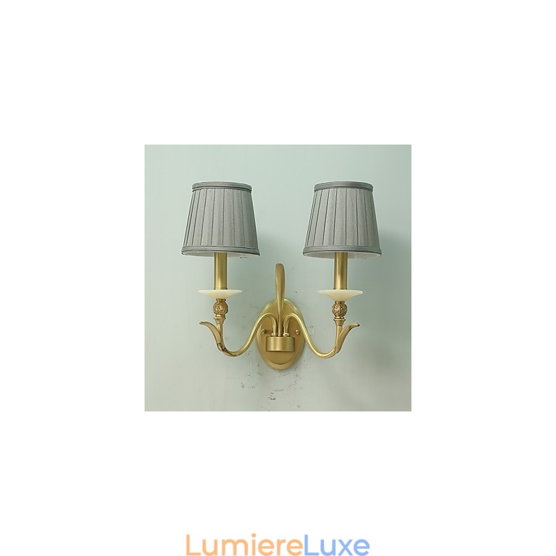 Applique murale simple, traditionnelle et classique en laiton, style mini