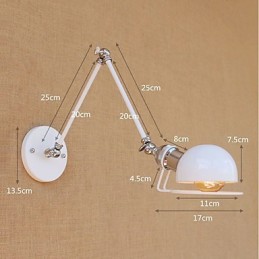 Peinture de campagne vintage pour mini-bras pivotant, protection des yeux, lumière ambiante, bras pivotant, éclairage mural