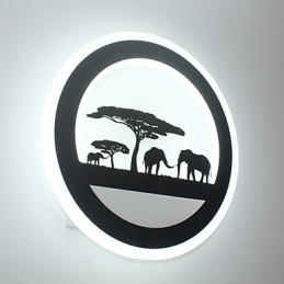 Lampe de chevet ronde en acrylique pour chambre à coucher, lampe de couloir moderne et originale, lampe d'entrée