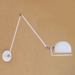 Applique murale à bras pivotant style mini, style vintage, avec éclairage d'ambiance et protection des yeux