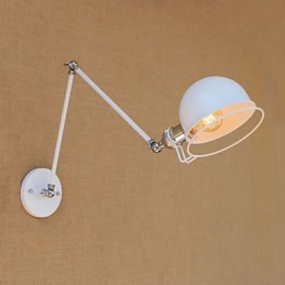 Applique murale à bras pivotant style mini, style vintage, avec éclairage d'ambiance et protection des yeux