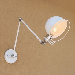 Applique murale à bras pivotant style mini, style vintage, avec éclairage d'ambiance et protection des yeux