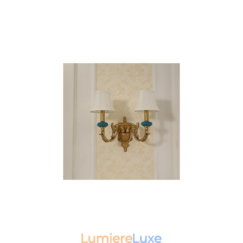 Applique murale simple, traditionnelle et classique en laiton, style mini