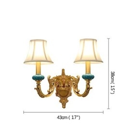 Applique murale simple, traditionnelle et classique en laiton, style mini