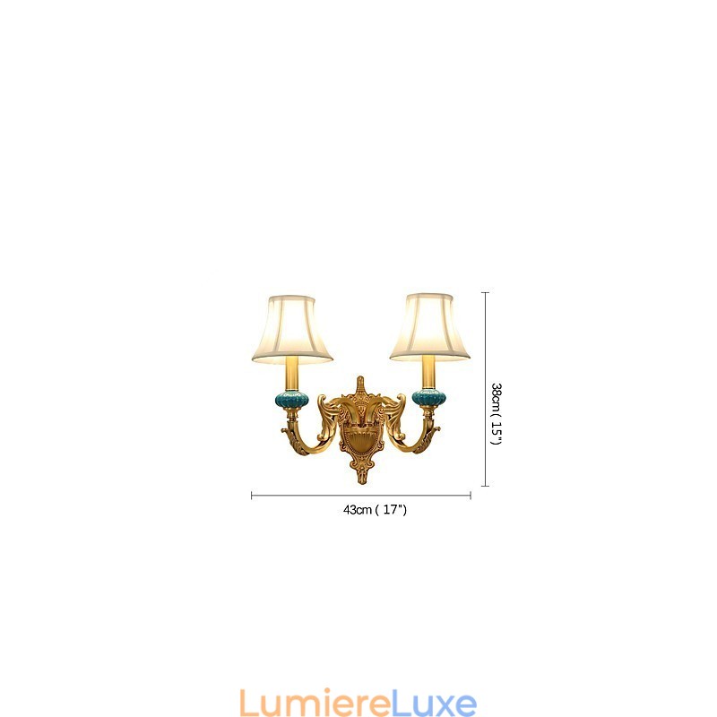 Applique murale simple, traditionnelle et classique en laiton, style mini