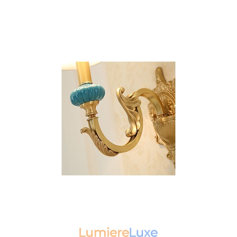 Applique murale simple, traditionnelle et classique en laiton, style mini