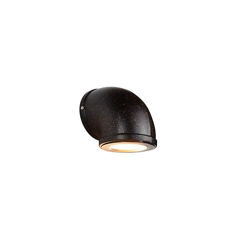 Applique murale en fer forgé, lampe sabre laser noire muette sur le mur