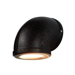 Applique murale en fer forgé, lampe sabre laser noire muette sur le mur