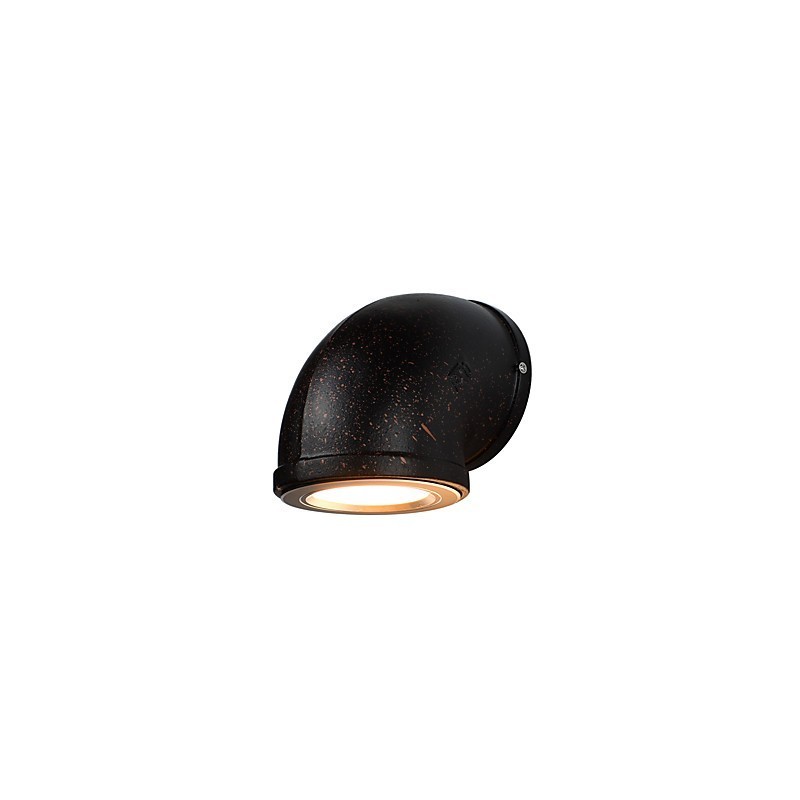 Applique murale en fer forgé, lampe sabre laser noire muette sur le mur