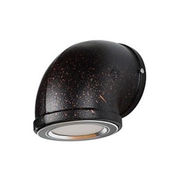 Applique murale en fer forgé, lampe sabre laser noire muette sur le mur