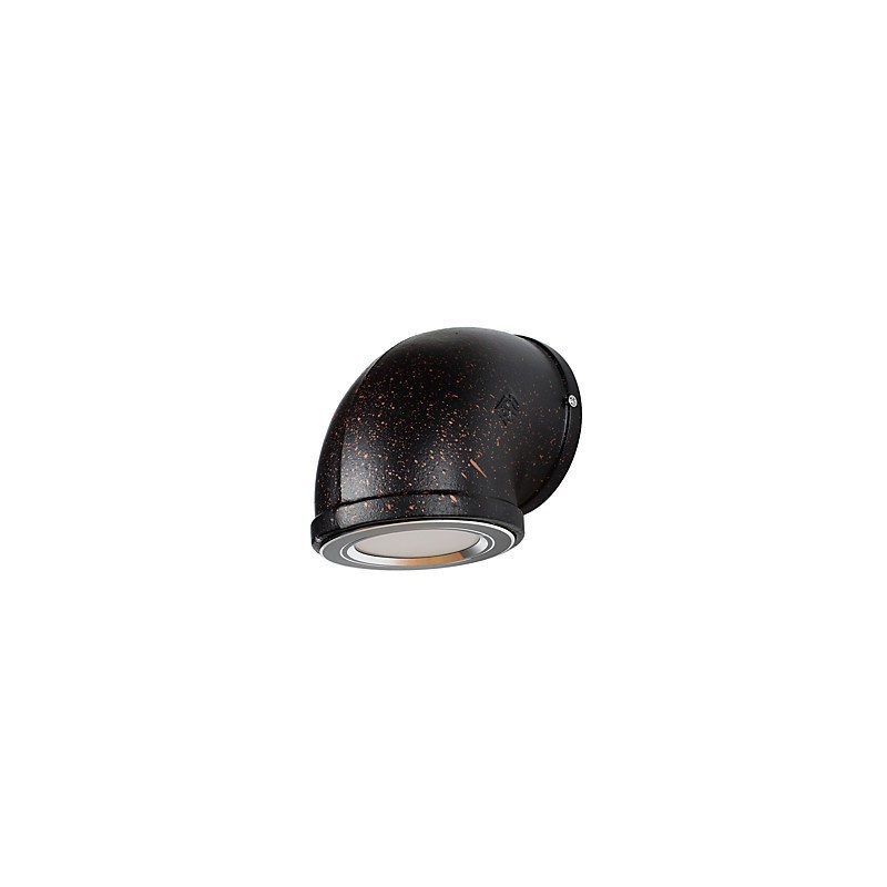 Applique murale en fer forgé, lampe sabre laser noire muette sur le mur