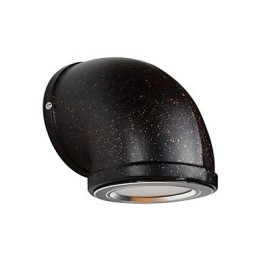 Applique murale en fer forgé, lampe sabre laser noire muette sur le mur