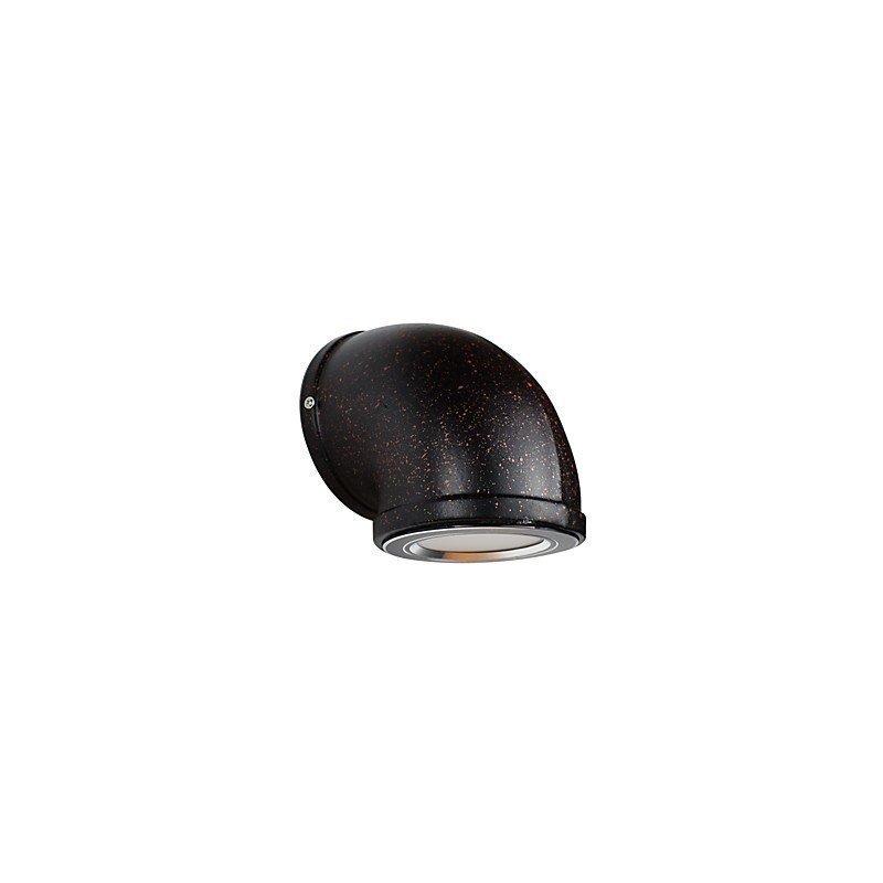 Applique murale en fer forgé, lampe sabre laser noire muette sur le mur
