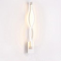 Applique murale moderne et simple en aluminium, style vague, idéale pour une chambre à coucher, un couloir, un salon ou une télévision