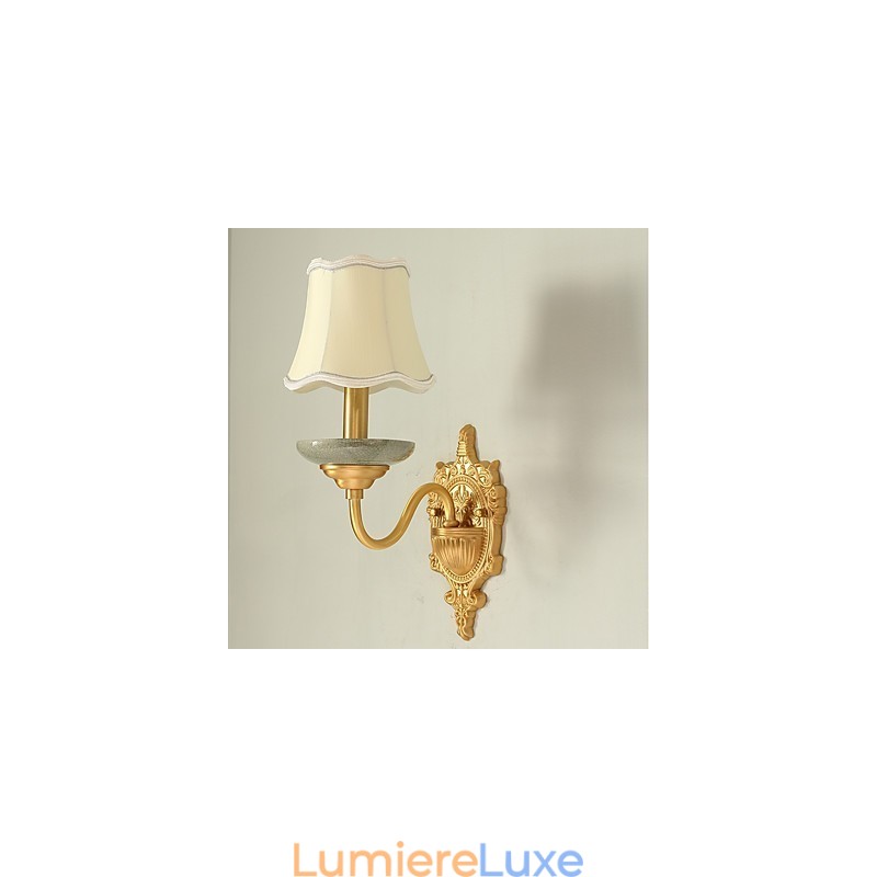 Applique murale simple, traditionnelle et classique en laiton, style mini
