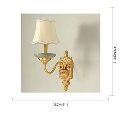 Applique murale simple, traditionnelle et classique en laiton, style mini