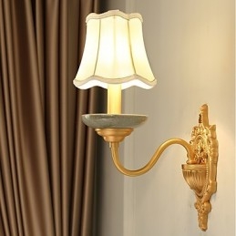 Applique murale simple, traditionnelle et classique en laiton, style mini