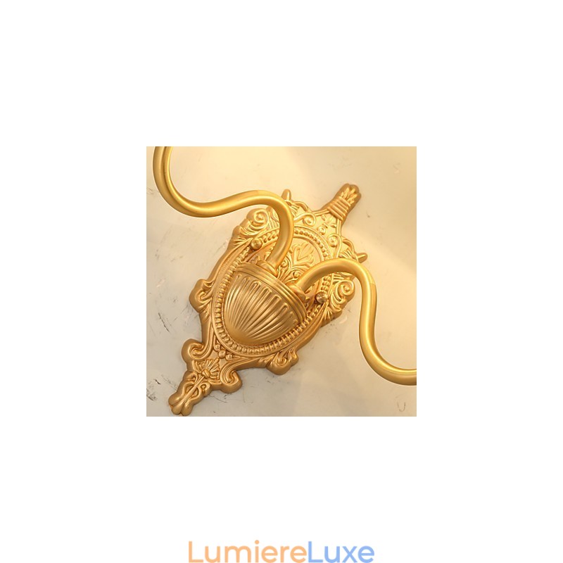 Applique murale en laiton classique, style mini, style traditionnel et rustique