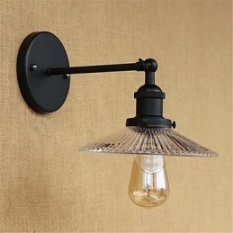 Applique murale rétro style mini avec protection des yeux et lumière ambiante