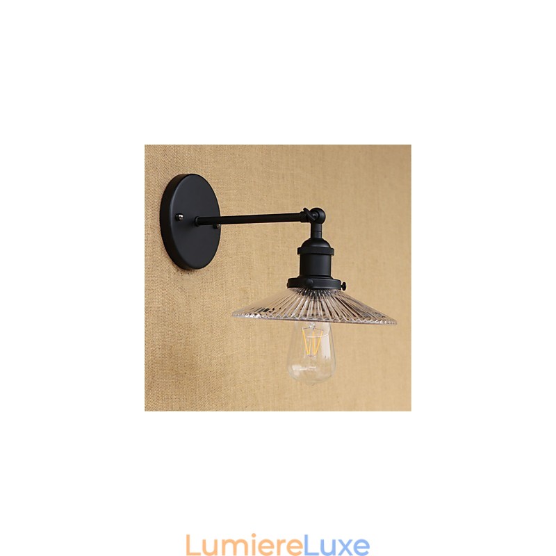 Applique murale rétro style mini avec protection des yeux et lumière ambiante