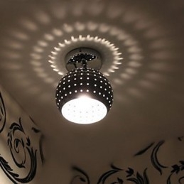 Lampe en fer forgé à dôme absorbant la lumière et la réflexion esthétique de la boule poreuse créative