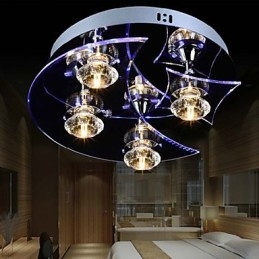 Lustre moderne en cristal Living 4 lumières
