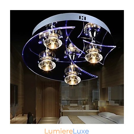 Lustre moderne en cristal Living 4 lumières Lustre moderne en cristal Living 4 lumières